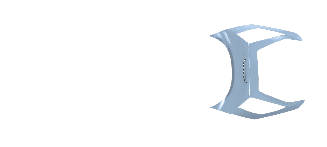 panel b in baby blue color, top view